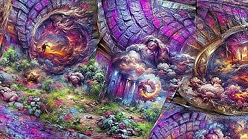 Dreamy Trippy AI generated Video! VQGAN + CliP + Rife-RealESRGAN upscale-interpolation AI neural.