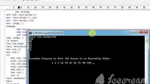 Bubble Sort Program in Assembly Language (Part 1) | Ascending Sort