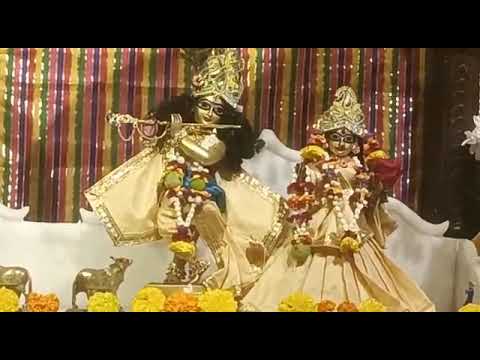 Today's Ekadasi Mangala Aarti Darshan of Sri Sri Radha Madan Mohanji and Srimati Radha Rani @ Iskcon
