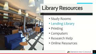 Mendocino College Library Orientation Fall 2022
