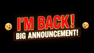 Channel Update: Big Announcement After a Month Away... (voice reveal)