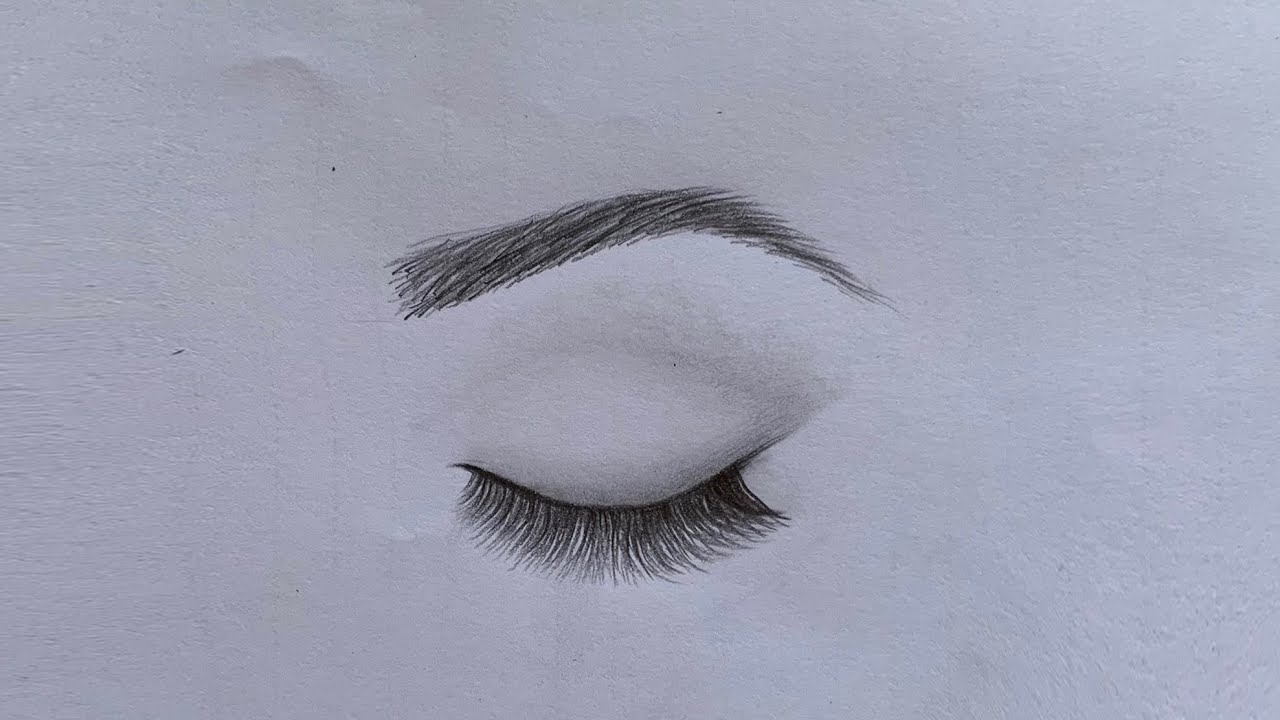 How to draw a closed eye  YouTube