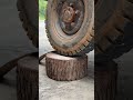 Magic trick Stump + tire = perfectly straightened