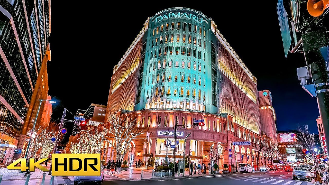 【4K HDR】Ночная прогулка в Кобе Санномия【Кобе Япония】