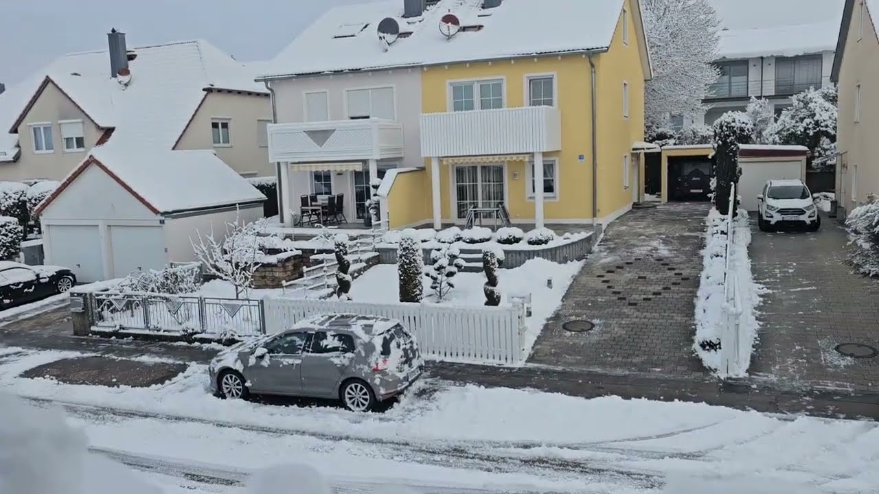 Опять снег в Германии. Моя работа.