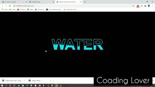 Water wave text animation with html and css only... Net Worth
