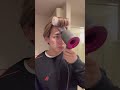 センターパートのヘアセット