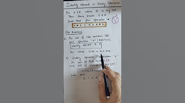 Identity element in binary operation.