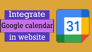 How to integrate Google Calendar in website | Bangla