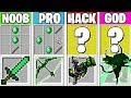 Minecraft Battle: EMERALD CRAFTING CHALLENGE! NOOB vs PRO vs HACKER vs GOD in Minecraft Animation