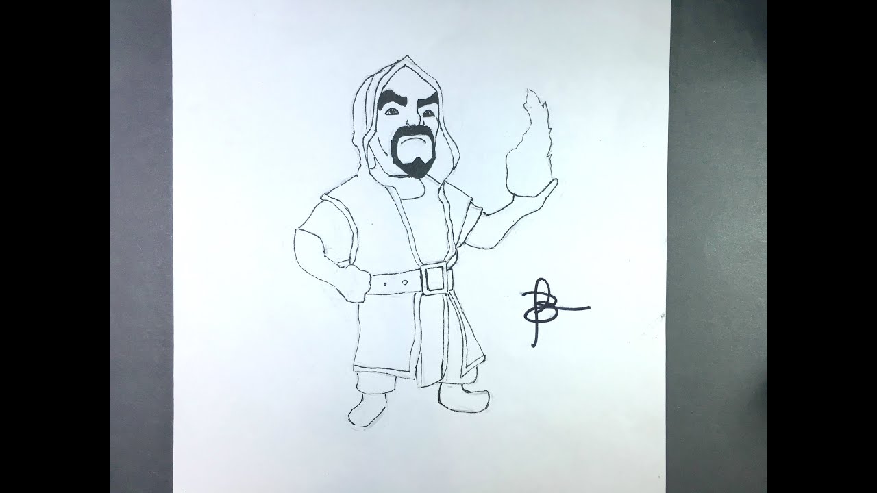 como desenhar o mago clash royale youtube