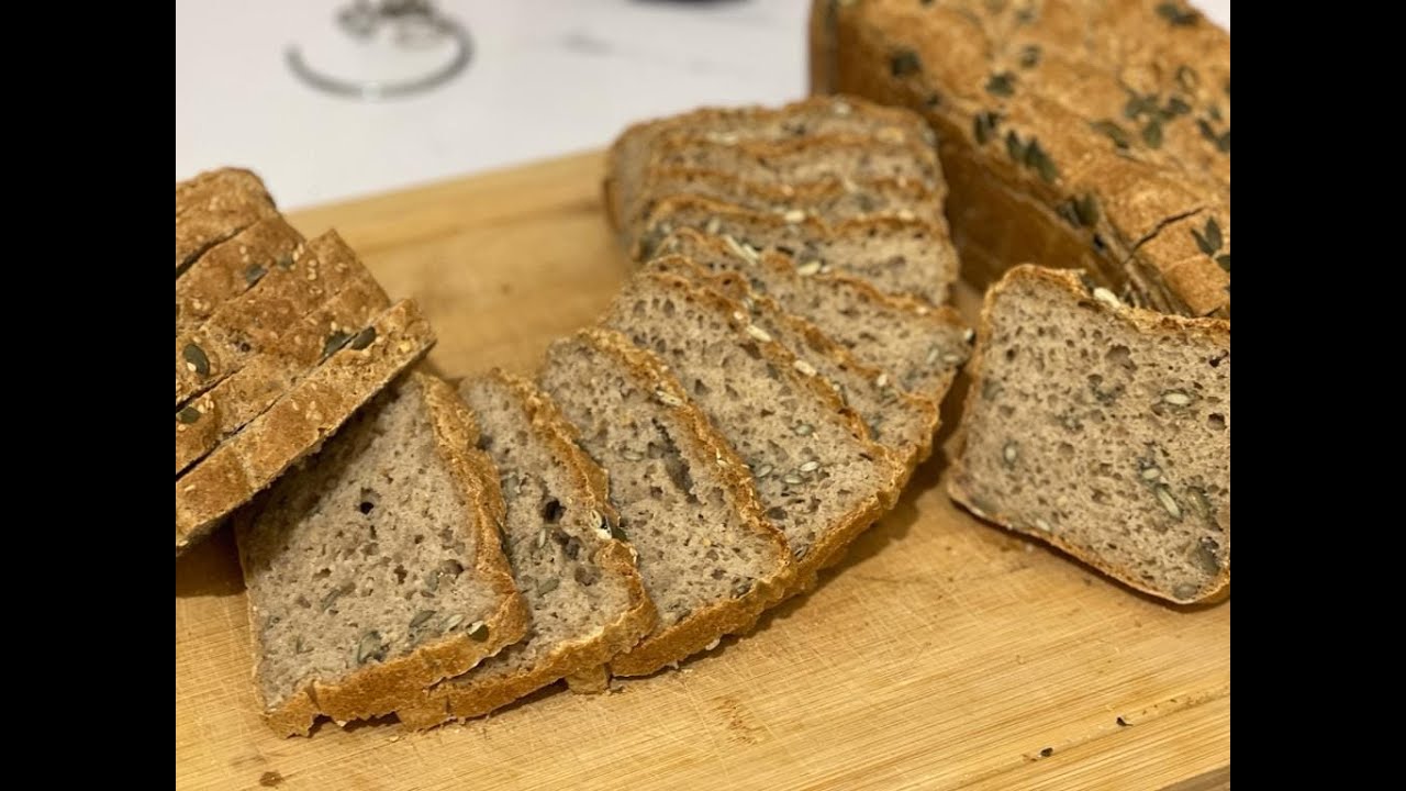 🍞 Recette pain seigle  faible en gluten 🍞  خبز صحي سهل بدقيق الجاودار