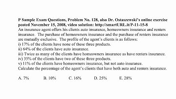 Exam P exercise for January 14, 2020