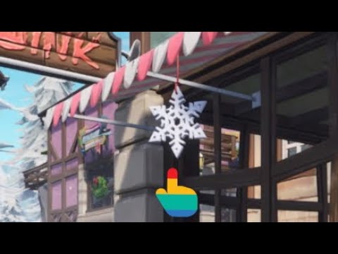 Détruire des décorations en forme de flocon sur fortnite.