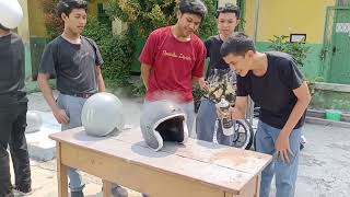 Repaint Helm di SMK Otomotif Waskita Bersama Samurai Education Painting #smkbisa #samuraikurobushi