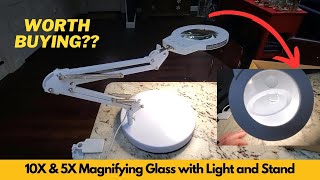 10X-5X Magnifying Glass with Light and Stand Review and Demo | Worth Buying? screenshot 2