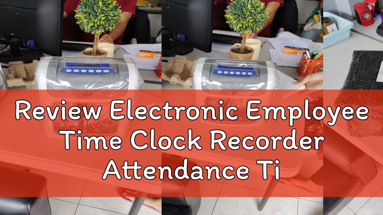 Review Electronic Employee Time Clock Recorder Attendance Time Card+ 50 ...