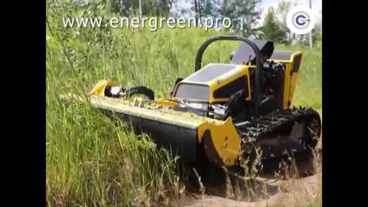ROBOGREEN Робот косилка для обочин - YouTube