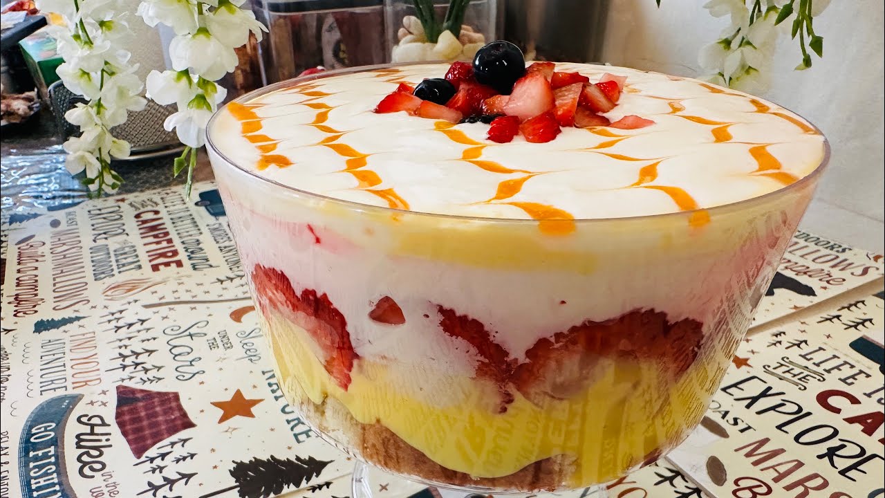 Easy Fruit Trifle Recipe | Colorful, Creamy & Refreshing Dessert