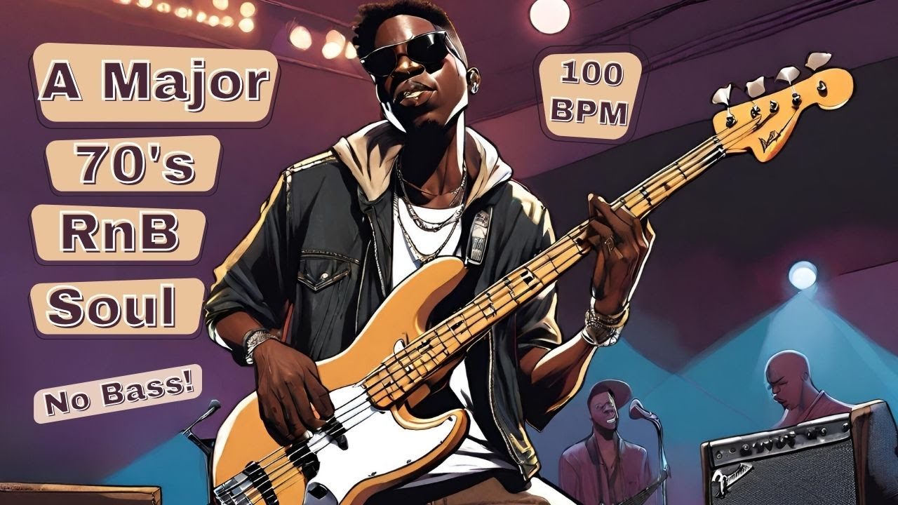Bass Backing Track 🎸 A Major 🎵 70's RnB Soul 🤩 100 BPM - YouTube