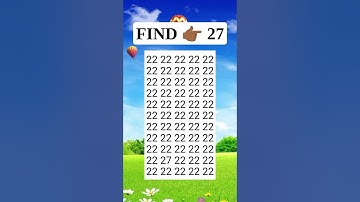 FIND 👉 27 (Only Sharp Eyes) #quiz #puzzle #youtube #shorts #shortvideo #short #maths #tiktok #love
