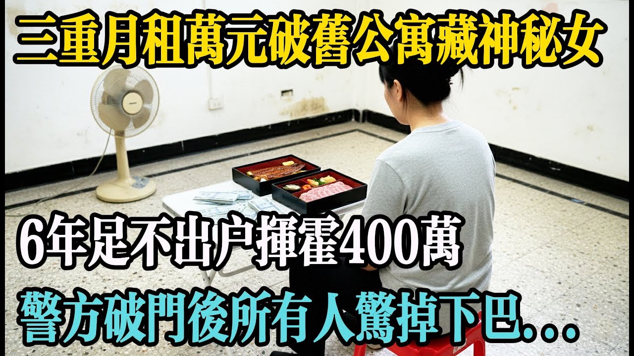 三重月租萬元破舊公寓藏神秘女，6年足不出戶揮霍400萬，警方破門后所有人驚掉下巴