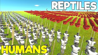1000 Ancient Humans vs 1000 Reptiles - Battle Royale Tournament - Animal Revolt Battle Simulator screenshot 3
