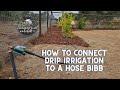 How to Connect Drip Irrigation to a Hose Bibb, Faucet or Spigot - and automate it!