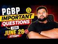 🔴 PGBP MOST IMPORTANT QUESTIONS 2026 🔥📌 LAST MINUTE REVISION
