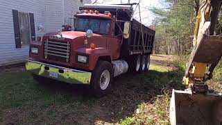 Mack RD688S AND EXCAVATOR LOAD OUT TREES | DigginLife21