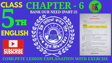 PSEB CLASS 5TH CHAPTER 6  BANK OUR NEED || EXERCISE PART-2 || FULL EXERCISE EXPLANATION || PSEB