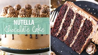 This nutella chocolate cake is a delicious combination of an
incredibly moist and sweet, icing, all covered in g...