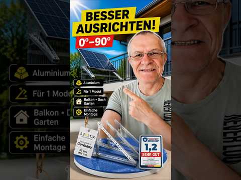 Avoltik Balkonkraftwerk Halterung 114 cm Test – 0° bis 90° verstellbar Video