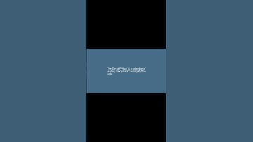 What is the Zen of Python  #coding #python