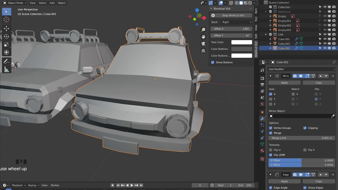 [Blender3D] "smooth" and "mark sharp" YouTube