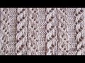 Японский ажурный узор Вязание спицами Видеоурок 94