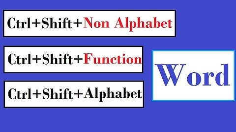 MS Word Ctrl+Shift+ Non Alphabets Keyboard Shortcuts in Pashto | winword 2010 ctrl shift alphabets