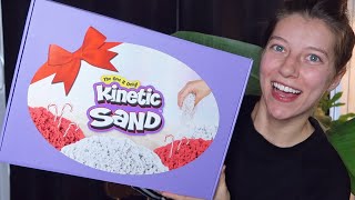 Kinetic Sand Holiday Surprise Box 2020 Kinetic Sands Scents and Twinkly Teal Sand Unboxing Review