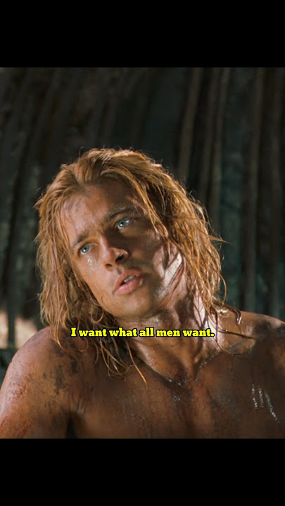 I want what all men want. I just want it more. #troy #achilles #bradpitt #trojanwar #rosebyrne
