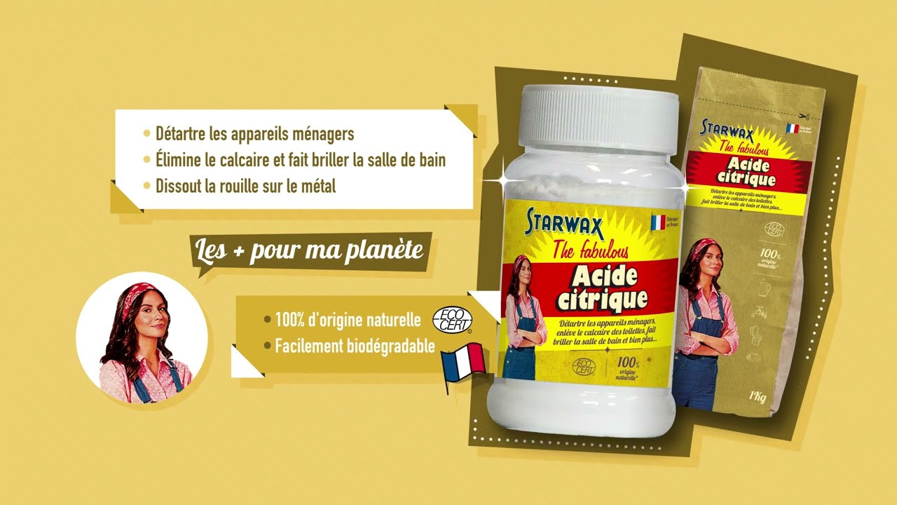 Acide Citrique Starwax Pour éliminer Calcaire, Tartre, Rouille Et Mousse - Produit Ménager Naturel, Neuf