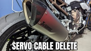 BMW S1000R Exhaust Servo Motor Cable Removal