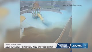 West Des Moines aquatic center turned into 'mud bath' during Sunday storm