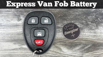 How To Replace Chevy Express Van Remote Key Fob Battery 2008 - 2023 Change Replacement Batteries