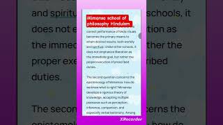 mimansa school of philosophy ethics upsc