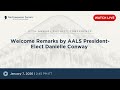 AALS President-Elect Danielle Conway Welcome Remarks &amp; Abundance and the Law Panel Discussion