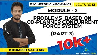 Celebrity Lecture 13 | Module 2 | Problems Based on Co-planner Concurrent Force... | Engineering Mechanics Profile