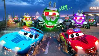 Zombie Cars on the Road - Cars Haunted Night Ride | Streets of Fear Funny Cars Videos 2023