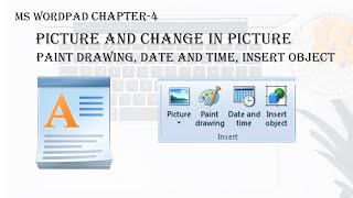 MS WordPad (Ch-4) Insert Picture, Drawing and Date & Time