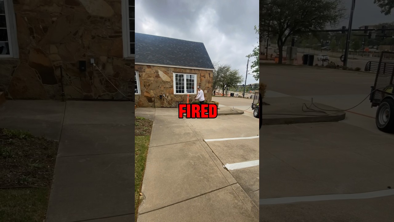 I fired my employee at this pressure wash job 