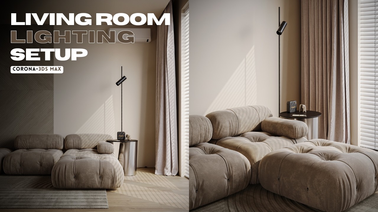 How To Create Realistic Minimal Living Room in 3ds Max & Corona | 3D ...